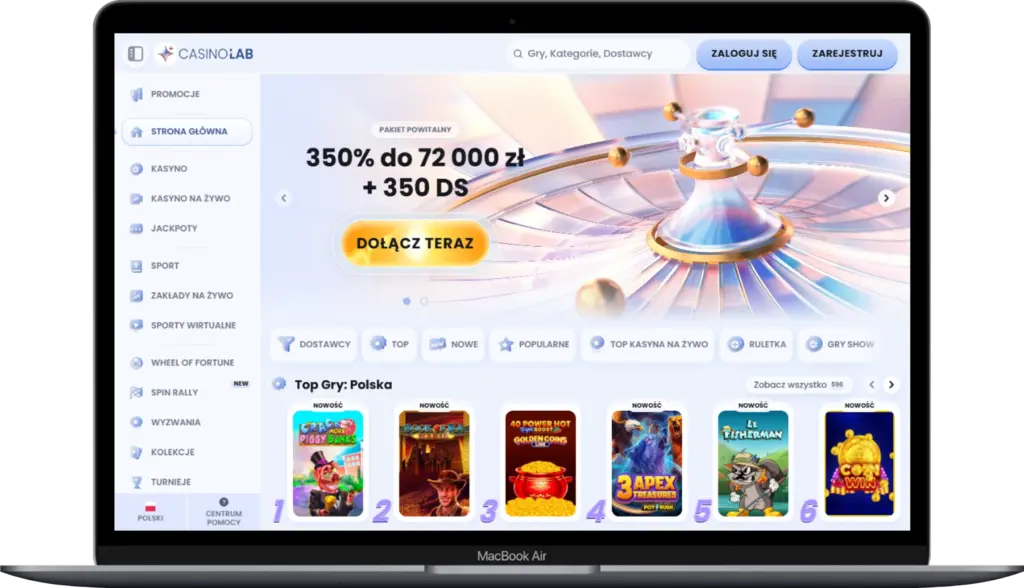 Kasyno online bez weryfikacji CasinoLab